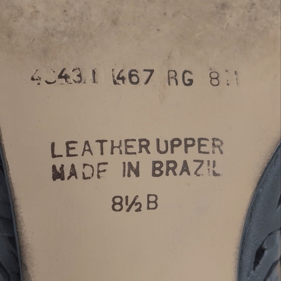 Vintage Cheryl Tiegs Sz 8.5 Black Leather Cut work Women's Heels - Picture 8 of 8